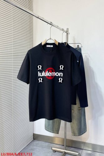 l712 Lulululemon露露乐蒙 300高克重 高端绒面发泡立体胶工艺 独家专供新款原单男士休闲短袖 高端定制 高版本 时尚百搭爆款 进口面料 手感超柔