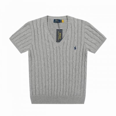 顶级品质 款号：Ds029# 全年不下架 拉夫劳伦Ralph Laurenv领纯色小马刺绣Logo大麻花针织短袖 拉夫劳伦Ralph Lauren女神修身型基础