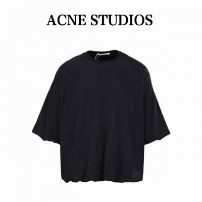 acne Studios Jennie同款花苞短袖T恤 yb3800官网购入 定色定染开发面料 100%高密长绒棉 克重160克 面料质感紧密柔韧 细腻亲肤 宽