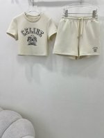 Celi*N25春夏新品套装撞色圆领抽绳腰套装组合 原版开发！高版出品！全新定制Yb棉 胸前跟短裤下摆均以字母Logo印花装饰 宽松版型藏肉显瘦，单穿叠穿无压力