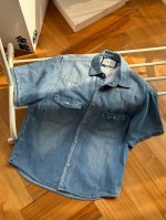 特价 正常售后 Gucci古驰 后背贴布立体刺绣 贴袋翻领短袖牛仔衬衫 S~Xl 偏大一码 X猫在售 0，原版牛仔棉面料，手感柔软舒适，一比一定位开模，走线百分