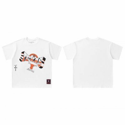 t8805 顶级品质 Travis Scott X Mitchell X Ness Texas Longhorns Hand-Drawn 联名款短袖 做工精美