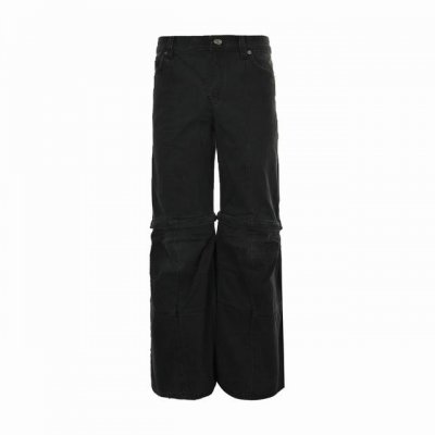 balenciaga 巴黎世家 25Ss Flared Cargo可拆卸工装牛仔裤 -可拆卸，一裤两穿 工装裤以高阶定制工艺重构功能性设计。主体采用定制左斜纹牛