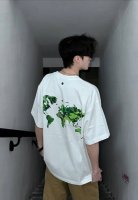 gd88 Goodbrand 立体绿植刺绣地图Logo宽松短袖T恤 男女同款 颜色：白色 黑色 码数：S M L Xl