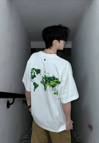 gd88 Goodbrand 立体绿植刺绣地图Logo宽松短袖T恤 男女同款 颜色：白色 黑色 码数：S M L Xl