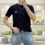 d*Or 迪奥2025春夏新款原单男士圆领短袖T恤 高端定制 时尚百搭 柜台同步售卖 印胶字母Logo设计 客供定制进口天丝液氨棉面料，穿着亲肤舒适 面料柔软透