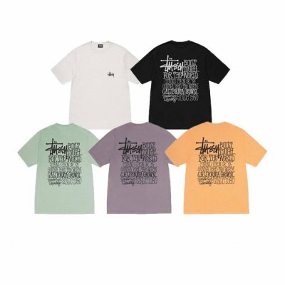款号Xb2094# Stussy斯图西 Ss25 1980印花短袖T恤男女同款 230克纯棉圆筒布版型 两侧面不带缝线 正确版本与正品相同。区别市场通货。 颜色