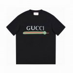 高品质Gucci2025早春最新系列！胸前印花Logo大牌感十足！高端大气完美演绎，经典圆领不挑人版型上身巨显瘦 面料采用230克纯棉面料，保证舒适性同时透气冰