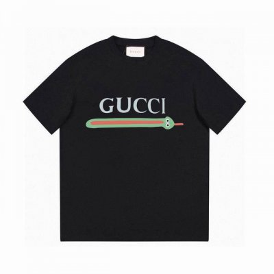 高品质Gucci2025早春最新系列！胸前印花Logo大牌感十足！高端大气完美演绎，经典圆领不挑人版型上身巨显瘦 面料采用230克纯棉面料，保证舒适性同时透气冰