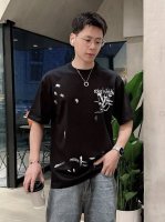 码数偏大 下单报身高体重 Lv2025春夏新款男女同情侣款休闲宽松棉质圆领短袖T恤衫 贸易公司渠道稀出 同步官网发售 2025春夏最新系列 经典时尚设计元素 为