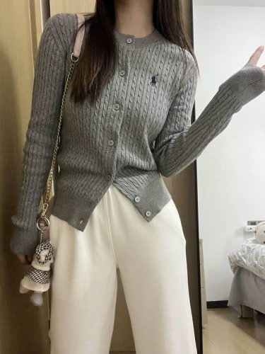 2231# Ralph Lauren拉夫劳伦薄款针织开衫 腈纶材质 灰色 藏青色 奶杏色 三个颜色 S M L Xl Xxl 5个尺码