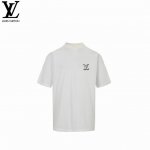 louis Vuitton 路易威登 25Ss 前后绣花字母短袖 路易威登Logo标识圆领短袖. 定制260克同缸染面料 手感非常舒服 春夏最新砖柜同步 Os落