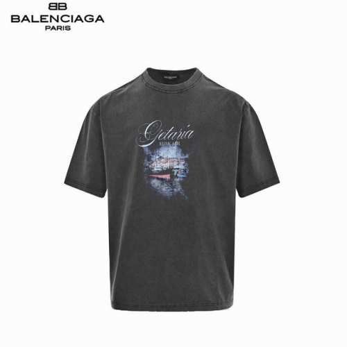 本地自取：180 balenciga/巴黎世家 西班牙小镇圆领短袖T恤 面料采用进口机器织造而成，布面纹路的独特性创造出完美的成衣效果 面料采用净布260克重