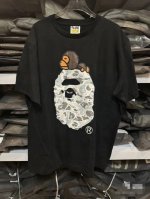 001056款A Bathing Ape Space Camo 星空迷彩夜光猿人短袖T恤 男女同款 码数Smlxlxxl 黑色白色