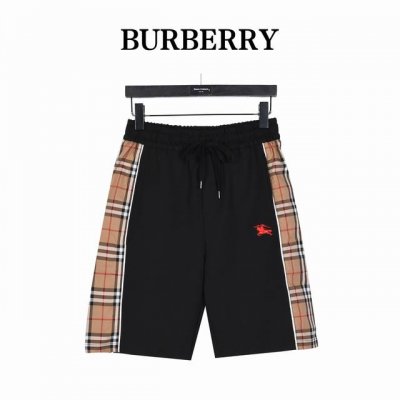 Burberry 巴宝莉 刺绣战马侧边拼接格纹短裤 男女同款全新美学灵感趣味设计,渠道性质精品。让整体造型设计更加优雅时尚，今夏最火系列，无数明星潮人追捧。裁剪