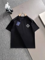 Louis Vuitton* 2025春夏款上新 原高版本 驴家Lv 胸前袖口字母3D凸凹刺绣压花 面料采用270克高密度纯棉 不变形 不缩水 工艺介绍：胸前圆