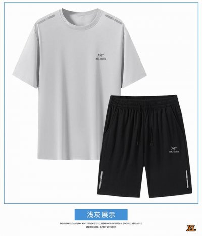 Arc’Teryx始祖鸟 独家实拍上新夏季高品质速干短袖短裤情侣运动套装，本季主打，货源充足，放心主推，高端品质，经典设计，做工出色，经典百搭，上身效果极佳