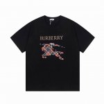 burberry 巴宝莉 战马万针十字交叉刺绣 大Logo经典识标印花精致升级 灵感源自八十年代复古 原版面料 官方同款 短袖T恤 定制310克同缸染面料 手感
