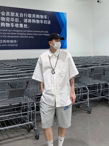 Nike 耐克春夏新款天空蓝运动宽松短裤 官网发售｜兼运动与潮流｜超百搭 甄选新疆21支280G纯棉小毛圈面料 最大的优点就是柔软轻薄透气 不闷不热 会呼吸的面