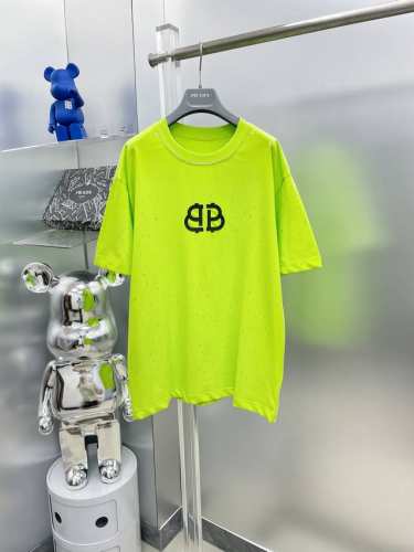 bal*巴黎 2025夏季新款烫钻印花Bb Logo短袖Tee 专柜同步有售，原单狠货，时尚 进口原版科技面料，上身舒适透气，原版定制五金辅料，上身帅气有型，三