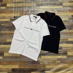 新款上新 刚刚到最新款2025 Tommy Hilfiger汤米万针刺绣情侣款男女同款翻领polo衫打底衫短袖 商务时尚简约风polo衫高端面料男士短袖polo