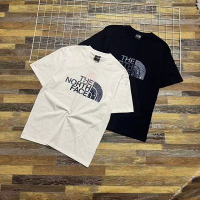 新款上新 2025新款推荐Thenorthface北面基础款星空蛇纹字母印花圆领男女情侣款短袖T恤 北面夏季新品商务休闲正统字母花Logo透气舒适弹力圆领T恤