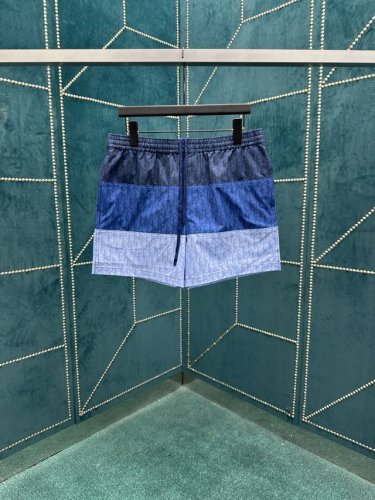 迪奥 25Ss新款拼色印花侧袋泳裤 男款 蓝色！高版本！ 码数：S.M.L.Xl.