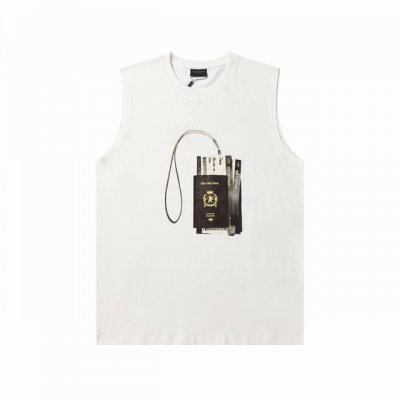 332款 新款 官网品质Balenciaga Summer24Ss新款背心 240克双纱面料,280克罗纹.巴黎世家航空机票挂绳直喷印花.采用进口机器进口白墨高