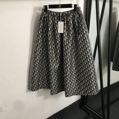 款号20252405 Dio*新款 老花Logo字母提花高腰半裙，蓝色，S-Xl， M码；腰围70弹力，长84
