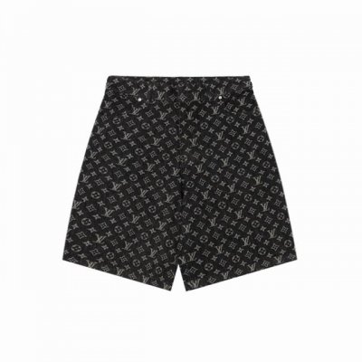 louis Vuitton 路易威登 Fa满印珍珠扣老花牛仔短裤 高端定制1:1面料，字母立体高度清晰，原版定制里布，小牛皮卡扣，金属独家定珍珠扣，镭射字母，高
