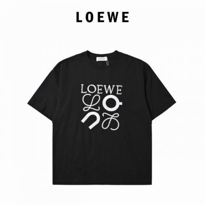 Loewe X On 罗意威&昂跑联名系列短袖T恤 定制280克纯棉双纱面料透气性非常好并且洗了也不变形 厚版刺绣工艺 胸口 后副都做了标识Logo Loew