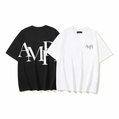 207# Amiri纯棉250G重磅短袖T恤 黑色 白色 M L Xl Xxl