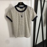 款号20252418 polo Ralph Lauren 拉夫.劳伦新款 马球刺绣条纹短袖竹节棉T恤，米白色，Sml， M码；肩宽36，胸围96，袖长16，长5