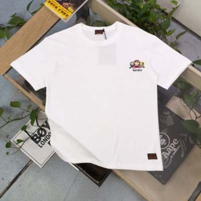 上新 款号：F672 2025新款Evisu福神后背达摩不倒翁扑克牌花色图案Logo字母印花休闲情侣短袖T恤，经典永远不会过时、人手必备款，230G纯棉精梳棉不