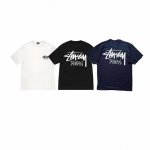 款号Xb2038# Stussy斯图西 Ss25 台湾限定短袖T恤男女同款 230克纯棉圆筒布版型 两侧面不带缝线 正确版本与正品相同。区别市场通货。 颜色：黑