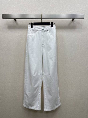 loew*25Ss 早春新款，复古美式高腰阔腿裤，香蕉裤版型超级包容腿型，慵懒又高级百搭不挑人，经典印花后面皮皮点缀，Sml.