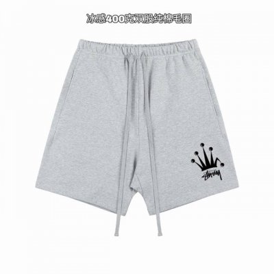 斯图西Stussy皇冠基础款印花双股400克纯棉毛圈男女情侣款短裤 面料 独家定制面料采用400G纯棉毛圈面料市场找不到第二家 可以说一条短裤能穿5年毫不夸张