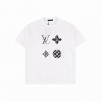louis Vuitton 路易威登 Lv 25Ss 硅胶四花短袖T恤 面料采用定制240G 26支特滑双股精棉平纹高密无尘全棉布料 前幅高密度加厚 走线平整