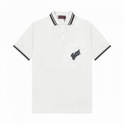 品牌 Gucci 面料 纯棉丝光珠地 克重 230克 颜色 黑色 白色 藏青色 尺码 M-Xxl 原版定制1 1细节还原 三标Logo齐全 高端定制 饰刺绣棉质