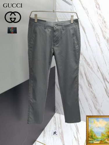 Gucci 2025新款原单高档爆款休闲裤 直筒商务版超级定制款 原版五金 版型超赞，细节做工无可挑剔！款式不挑人，特别高档，好货不等人，看中赶紧下手！尺码29