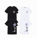 款号Xb988# Stussy 斯图西 经典四叶草印花款 男女情侣装宽松圆领T恤 230克纯棉圆筒布版型 两侧面不带缝线 正确版本与正品相同。区别市场通货。 颜