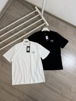 丶上新 始祖鸟圆领T恤 细节图 始祖鸟 Arc'teryx 彩色渐变印花新款后背大鸟Logo宽松男女同款圆领纯棉短袖T恤 宽松版，330G全棉精梳棉 颜色：黑色