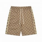 Gucci 古驰 字母 提花双G 刺绣 Logo标识 侧边字母双G织带 五分裤、高品质牛肚面料、特别手感、超级质感 舒适柔软透气 休闲宽松版型 潮流男女同款 短