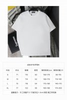 尺码表细节图# Louis Vuitton 路易威登Lv 2025新款 进口塑料瓷珍珠压印Logo男女同款圆领T恤短袖 Louis Vuitton，法国路威酩轩