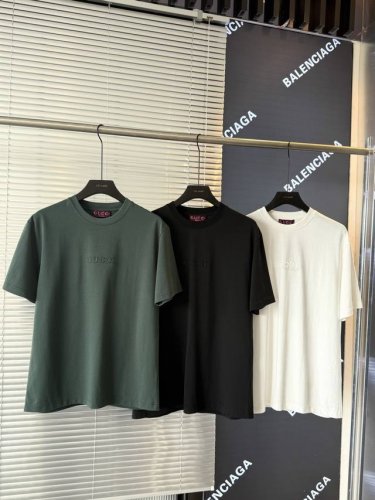 古驰 25春夏新品潮牌胸前Cucci微标贴布刺绣印花男女情侣T恤衫短袖 前贴布刺绣字母Logo+后百灵达精工刺绣小标 官方同步 1:1原版开模 时尚个性 百搭潮