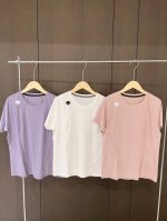 25春夏 女士短袖Descente迪桑特Women’S Training系列热压边 想在夏日保持清爽有型？ 迪桑特女士冰丝短B1145袖别错过！领口采用热压包边