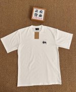顶端刺绣品质Stussy 斯图西基础款短袖宽松男女同款情侣款 采用抗菌2 克新疆长绒棉重磅面料 透气舒适 怎么洗都不起球透气轻柔的短袖，让您穿着舒适一整天！ 品