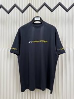 顶级最高版本 尺码偏大 B家 巴黎世家 Balenciaga 经典黄色刺绣Logo重工艺印花圆领半袖T恤短袖 男女同款 情侣款 宽松版型 最高版本 原版面料 高