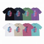 上新款号：S175 Stussy斯图西 Stussy 双色字母图案舒适圆领短袖T恤 男女同款 原版打造 细节高控 -面料精选220G纯棉面料 手感柔软舒适 吸汗