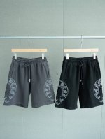 Chrome Hearts 克罗心 25S S 重工素描刺绣贴布十字架棉质短裤五分裤 货号：181 颜色：灰色 黑色 尺码：M L Xl Xxl 尺寸推荐：M码